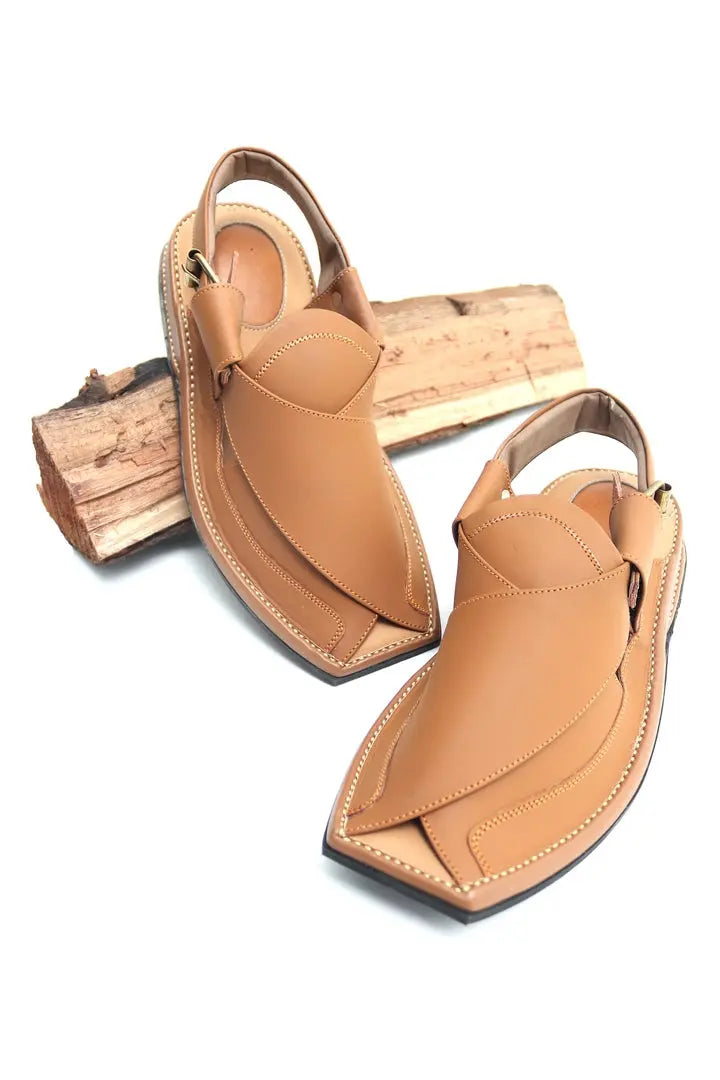 Zalmi Chappal - Camel Matt - Banafi Brand