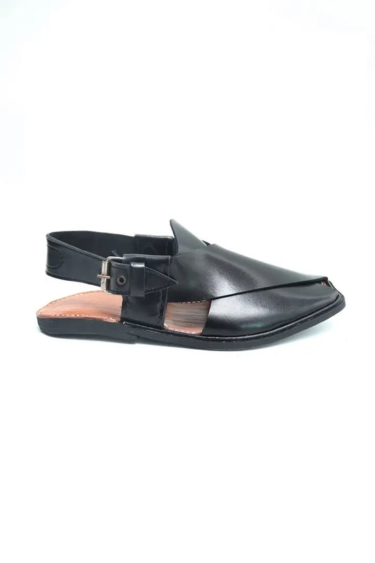 Charsada Chappal - Slim Style in Black