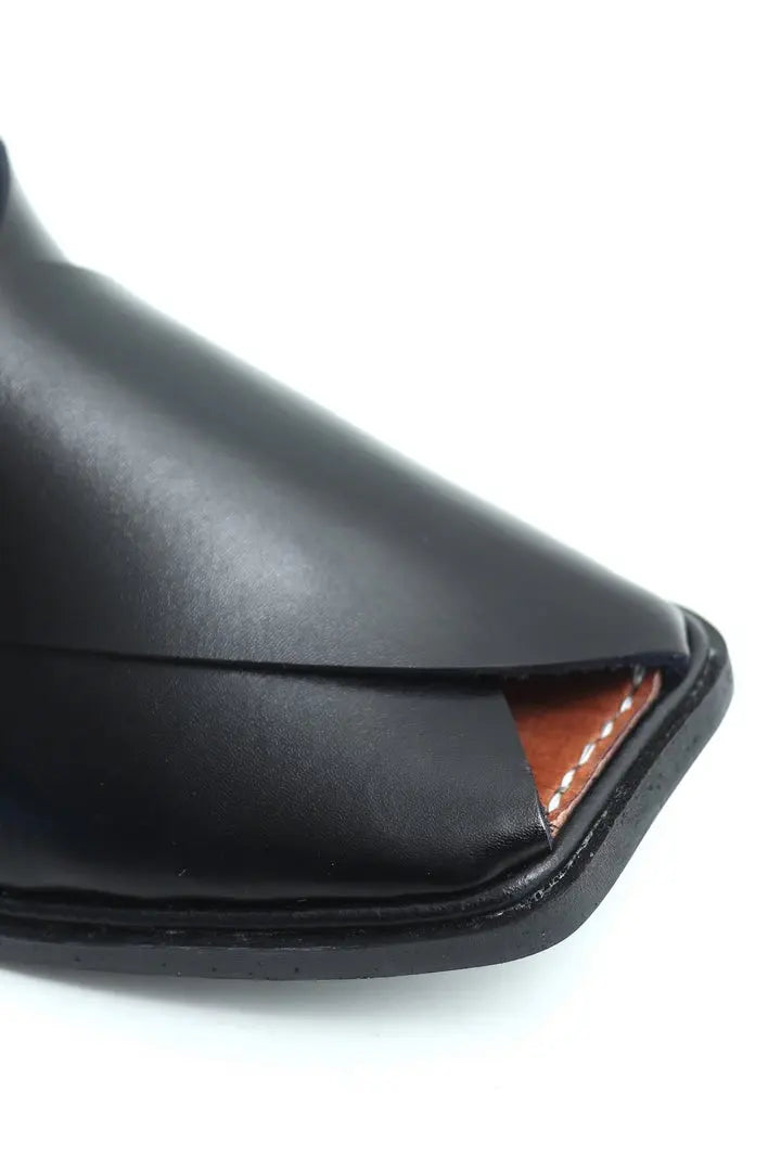 Charsada Chappal - Slim Style in Black