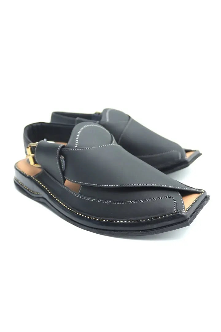 Zalmi Chappal - Black Matt