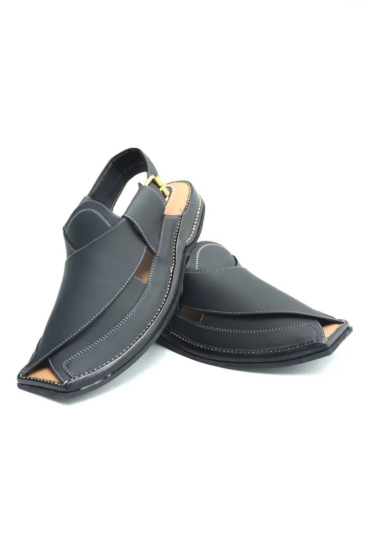 Zalmi Chappal - Black Matt