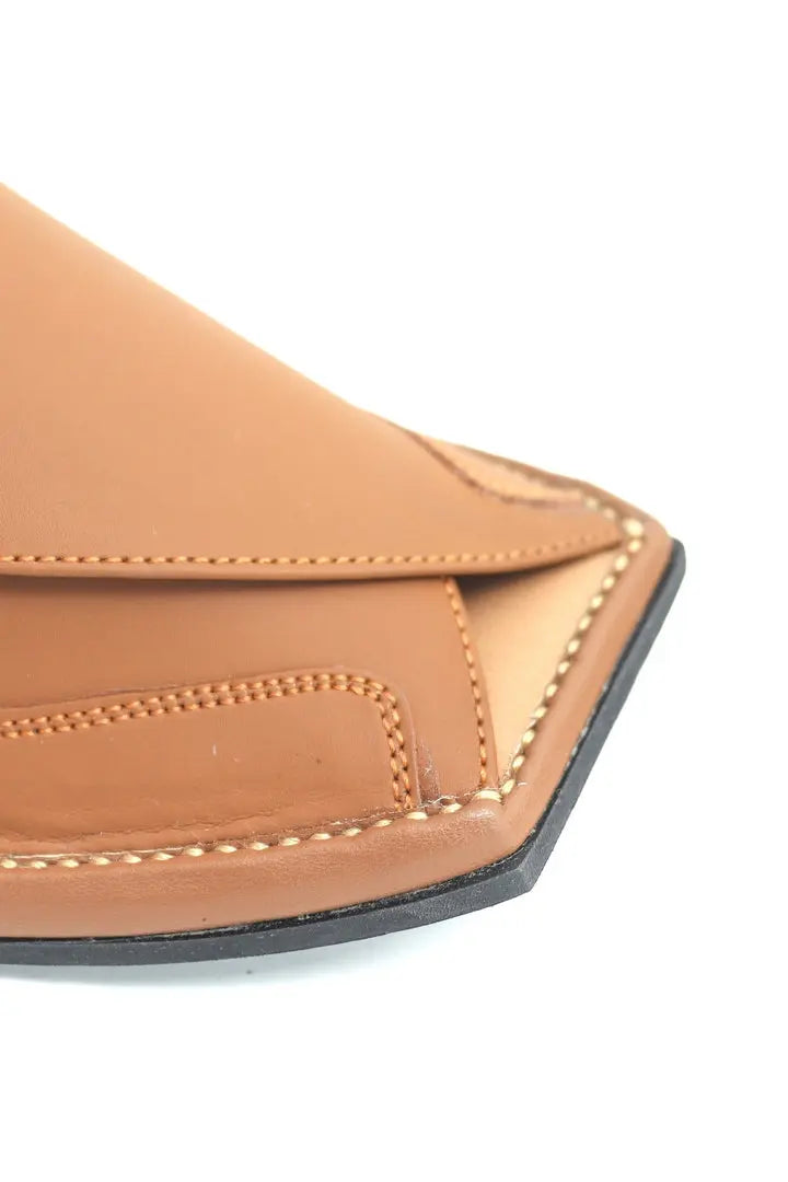 Zalmi Chappal - Camel Matt - Banafi Brand