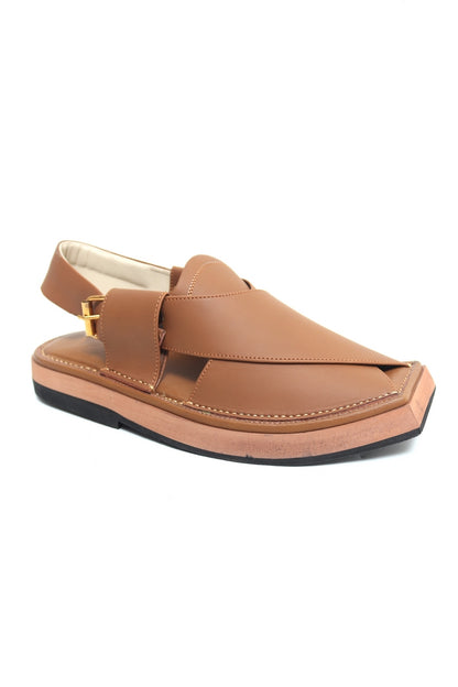 Kaptaan Chappal - Light Brown