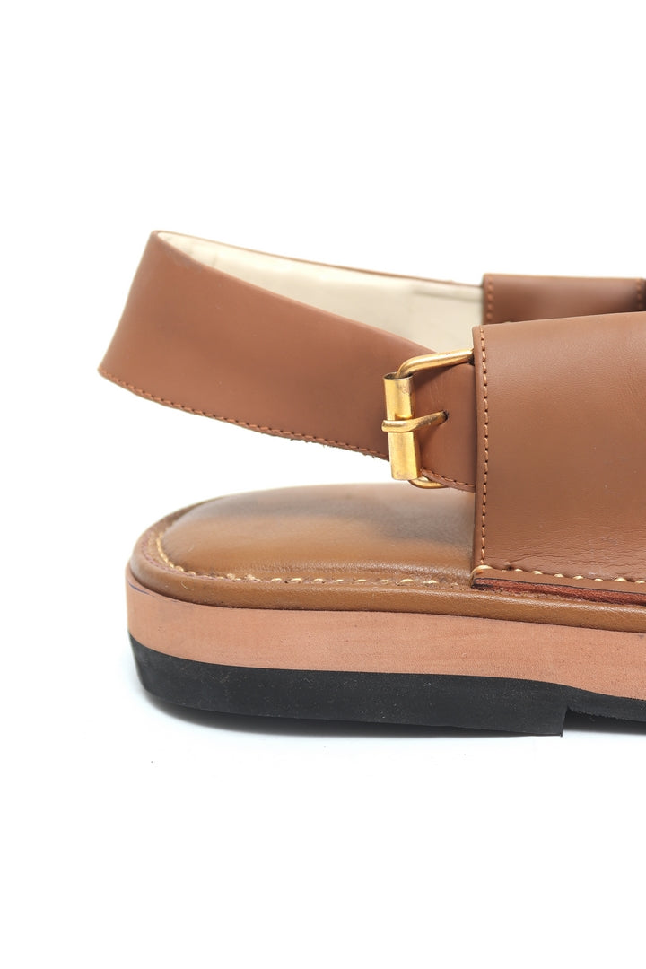 Kaptaan Chappal - Light Brown