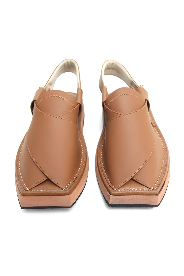 Kaptaan Chappal - Light Brown