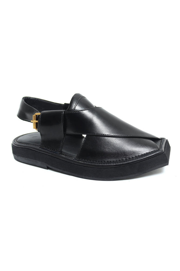 Kaptaan Chappal - Shine Black